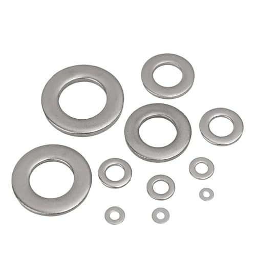 Rondelle plate inox M2-M16 lot de 360 pièces d'étanchéité en acier inoxydable avec boîte de rangement
