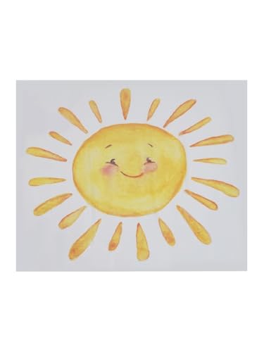 Vinilo decorativo sol animado amarillo 39x40cm miniatura 4