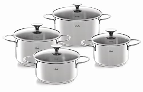 Fissler Copenhagen/Edelstahl-Topfset, 4-teilig, Kochtopf-Set, Töpfe mit Glas-Deckel, 3 Kochtöpfe, 1 Bratentopf - Induktion Fissler Copenhagen/Edelstahl-Topfset, 4-teilig, Kochtopf-Set, Töpfe mit Glas-Deckel, 3 Kochtöpfe, 1 Bratentopf - Induktion