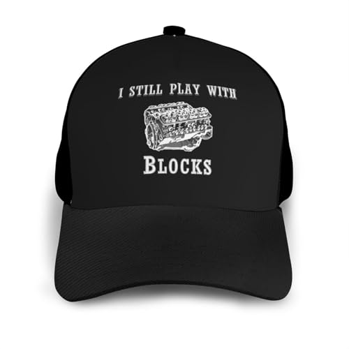 I Still Play with Blocks Unisex Classic Adjustable Curved Brim Baseball Cap, Trucker Hat3