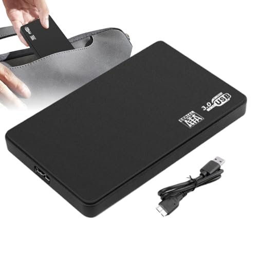 Caja de disco duro – Dispositivo de copia de seguridad de datos, adaptador de almacenamiento | Usb30 5 gbps ABS funda compatible con caja de protección portátil de 25 pulgadas con carcasa de
