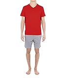 HOM - Herren - Pyjama Set 'Cravat' - hochwertige Schlafmode kurz Short Sleepwear - red M