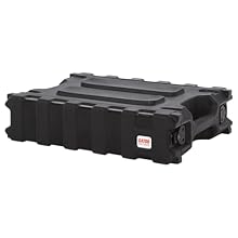 2 Unit Space Shallow Rack with Virtually Indestructible Roto Molded Polyethylene Design Improved Rack Enclosure with 13" Rackable Depth Full-Size Front and Rear Interlocking Lid with Gasket Penn-Elcom MOL Recessed Twist Latches with Black Powder Coat...