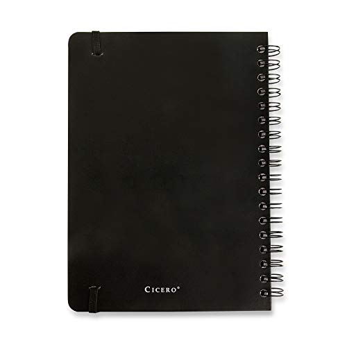 Caderno Wire-o Pantone Pautado, Cicero, 4776, 18x24, Preto, grande