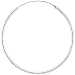 Sterling Silver Endless Hoop Earrings, thin 1 mm tube 1 3/4 inch round
