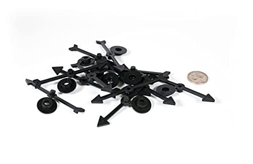 Morrison Games Plastic Game Arrow Spinner: Set of 12 Black Spinners (Board Game Playing Pieces, School Classroom Supplies, Arts & Crafts Projects, Teaching & Education Toy Resource Components)