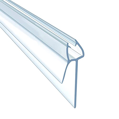 Shower Screen Seal Strip for 46mm Glass | Stop Shower Leaks & Keep Floor Dry | Clear Shower Door Seal Replacement | Fits 1620mm Gap | Easy Cut to Size 90 cm Length