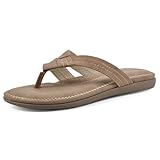 CLIFFS BY WHITE MOUNTAIN Women's Fateful Cushioned Flip Flop Sandal, Natural/Nubuck, 7.5 M