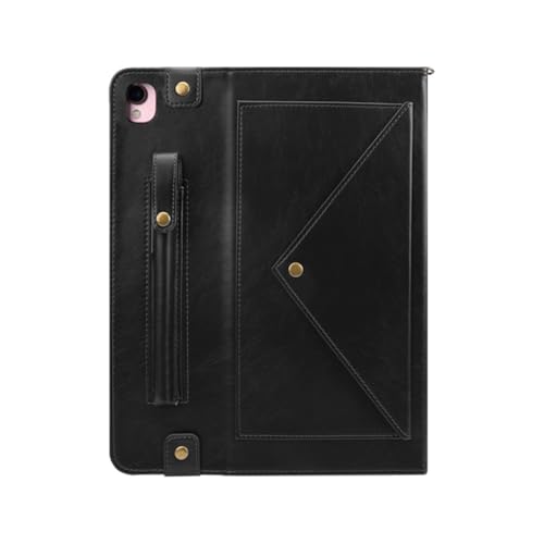 UUCOVERS for iPad 9th/8th/7th Generation Crossbody Handbag Stand Case with Pencil Holder/Pockets [Shoulder Strap/Hand Strap] Magnetic Wallet Envelope Cover for iPad 10.2 inch 2021/2020/2019, Black - Thumbnail 3
