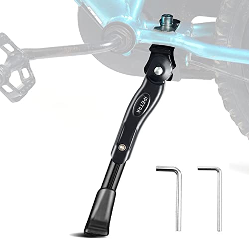 SUNCN キックスタンド 子供用自転車 16 18 20インチ 調節可能 折りたたみ式 センターマウント ブラック アルミニウム合金 バイク 取り付け簡単