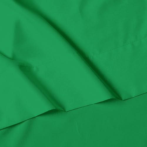 Image of Elegant Comfort Luxury 1500 Premium Hotel Quality Microfiber 4-Piece Sheet Set - Wrinkle Resistant, All Around Elastic Fitted Sheet, Deep Pocket up to 16 inch, Twin /Twin XL, Emerald Green