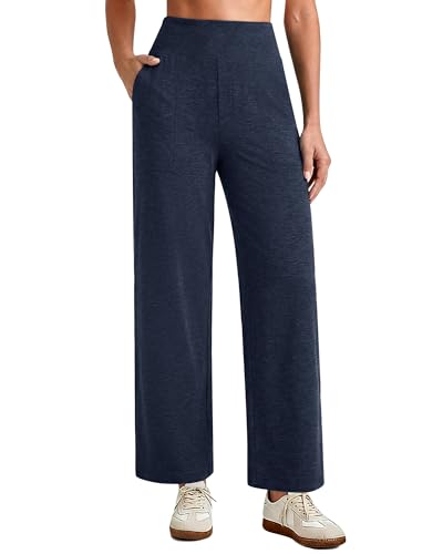 Image of G4Free EverGoing Wide Leg Ankle Pants for Petite Women with Pockets Stretch