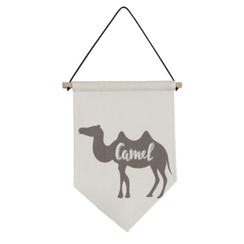 Drapeau en toile Camel noir et blanc décoration murale suspendre