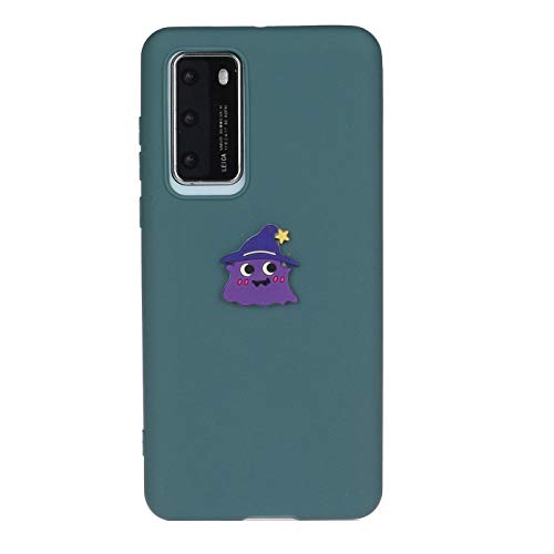 Boloker Coque pour Huawei P40 [avec Verre Trempé], Motif Mignon Étui en Silicone Souple, Flexible Plein-Corps TPU Bumper Anti-Rayures Housse Étui de Protection (Monstre) Cover