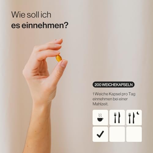 Natürliches Vitamin E, 400 IU pro Kapsel, 200 Weichkapseln | mit Bio-Natives Olivenöl Extra | Antioxidant und Anti-Aging | Mit spanischen Extra-Nativen Bio-Olivenöl | Zenement