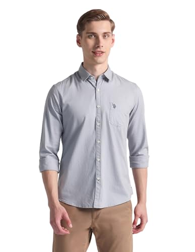 Image of U.S. Polo ASSN. Men's Cotton Slim Fit Shirt