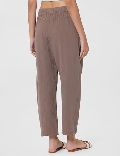 Image of Gap Women Solid Relaxed Fit Full Length Trousers