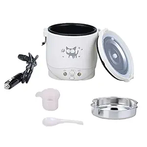 SZA DEKPOR Small 1L Electric Rice Cooker Porridge Multifunction for Travel Car (12)