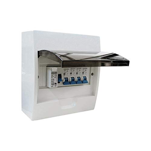 ZENITECH Tableau électrique 8 modules - Equipé de 4 disjoncteurs et 1 interrupteur différentiel