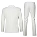 Men's Suits 3 Piece Slim Fit Tuxedo Wedding Groomsman Suit for Prom Party Casual Business Blazer Vest Pants Set Ivory 3XL