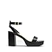 DREAM PAIRS Platform Heels for Women High Block Chunky Open Toe Ankle Strap Heels Fashion Wedding Party Evening Prom Dance Dress Pump Sandals Shoes,Size 8.5,Black-PU,SDHS2420W