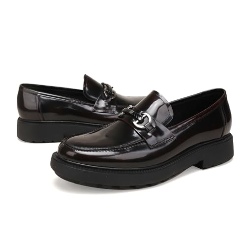 Image of Dress Shoes for Men,Classicial Leather Loafers Slip on Formal Business Shoes Penny