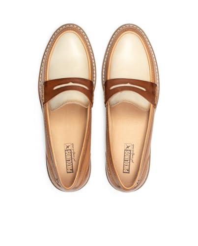 Image of PIKOLINOS Aldaya W8J-3541 Women's Loafers - Premium Calfskin Leather Slip-On - Lightweight Comfort, Removable Insole, Medium & Wide Width Ergonomic Everyday Support