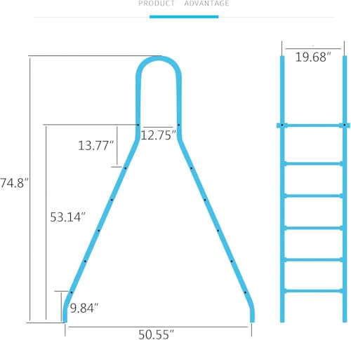Escalera para piscina de acero inoxidable 304 con 4 peldaños miniatura 7