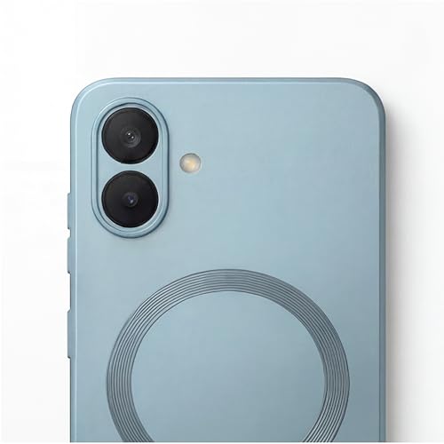 Image of amazon basics Premium Mag-Safe Case for Samsung Galaxy M07 5G | Shockproof & Anti-Scratch Cover | Soft Silicone with Wireless Charging | Camera Lens Guard - Blue