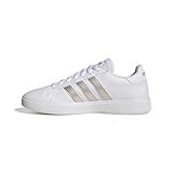 adidas Grand TD Lifestyle Court Casual Shoes, Sneakers Donna, Cloud White/Platinum/Cloud White, 37 1/3 EU