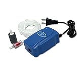 Aquapapa Aquarium Air Pump Kit for 3-20 Gallon Fish Tank, 3W 48GPH Oxygen Aerator for Sponge Filter with Air Stone, Airline Tubing, Check Valve, Hydroponic Air Bubbler Pump