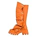 sexytag Fold Over Boots for Women Slouchy Mid Calf Platform Boots Ruched Detachable Snap Button Block Chunky Heel Shark Booties Lug Sole Round Toe Pull On Western Fall Fashion Boot Orange Size 9