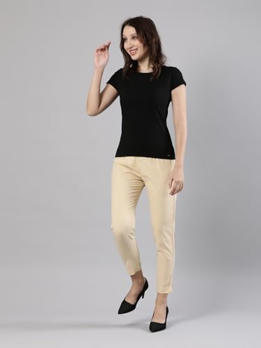 Image of Femmora Comfortable Fit Solid Straight Pant, Breathable Cotton Fabric with Side Zip Button Closure, for Women, Pack of 1