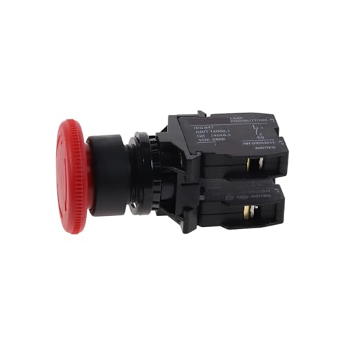 Emergency stop switch push button FYOCOXDS bouton arrêt d'urgence type champignon 1NO 1NC - 6