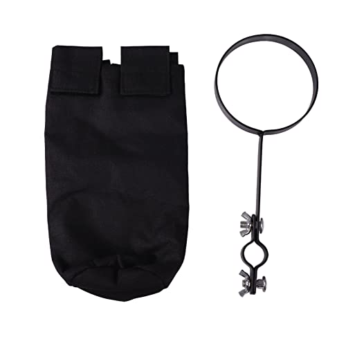 Funda para baquetas de batería, funda grande impermeable y resistente al desgaste, hecha de nailon, color negro