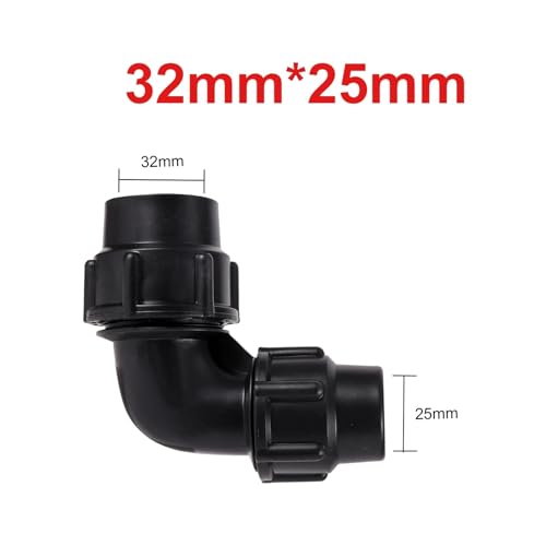 Codo de unión PE 25-20 mm para riego agrícola pack de 2 unidades 5