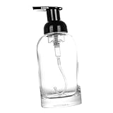 FELTECHELECTR Botella Vacía con Bomba Dispensadora para Jabón y Gel de Ducha Botella Rellenable Transparente para Loción Champú y Baño Diseño Compacto y Fácil Uso