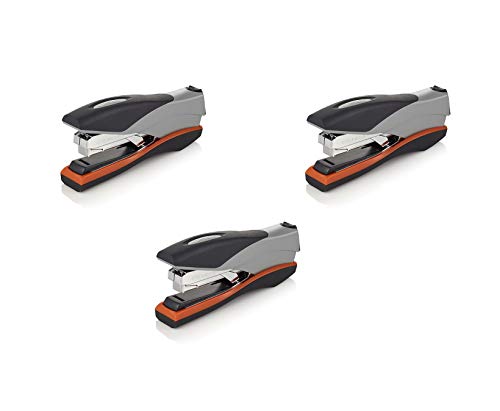 Swingline Stapler, Optima 40, Full Strip Desktop Stapler, 40 Sheet Capacity, Low Force, Orange/Silver/Black (87845) - 3 Pack
