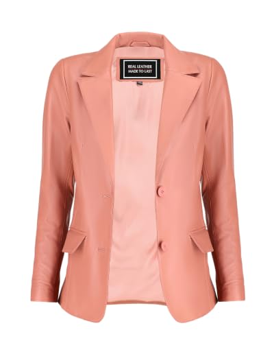 Image of Jild Classic Style Leather Blazer Women - Casual Coat Leather Jacket Women