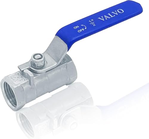 Válvula de Bola, Rosca Interna de 1/2 Pulgada, Acero Inoxidable 304 Con Palanca, Válvula de Cierre Manual