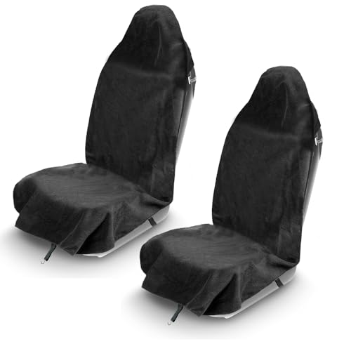 Einesin Housses de Siège Auto Universelles Avant - Protection 100% Étanche 3 Couches - Alèze Molletonnée Douce et Antidérapante pour Siège Conducteur et...