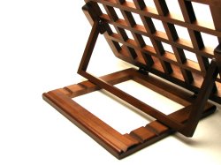 豊岡クラフト「木製 格子書見台」折り畳み式 箱入り未使用品 定価 1万4300円 格子書見台 [読書,譜面台,キッチンの本立てとして,折りたたみ