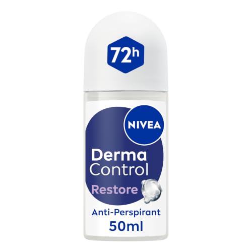 NIVEA Derma Control Restore Roll On (50 ml), 72H Anti-Transpirant Schutz mit Hyaluronsäure und Vitamin E… – Ansicht 1