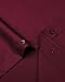 J.VER Men's Dress Shirts Solid Long Sleeve Stretch Wrinkle-Free Formal Shirt Business Casual Button Down Shirts Burgundy Medium