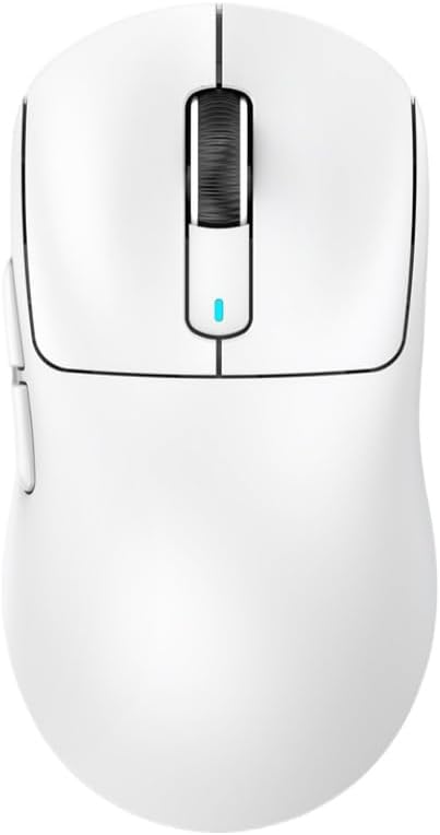 Wireless Mouse with PixArt PAW3395 26K DPI 1K 4K Lightweight Tri Mode Macro Gaming Compatible with Laptop(X3 White)