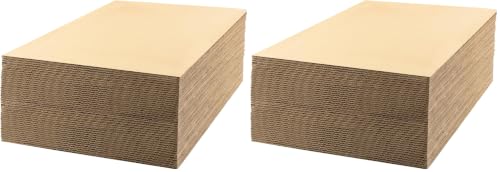 Image of Golden State Art 100 Pack 11x17 Corrugated Cardboard Sheets 1 /8 inch Thick