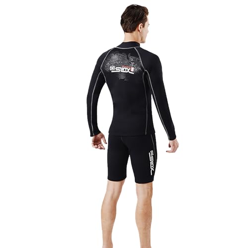 Chaqueta de Neopreno de 2mm para Buceo y Deportes Acuáticos unisex, con cremallera frontal y protección UV miniatura 4