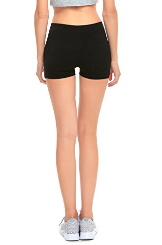 Gilbins 2 Pack Women's Seamless Stretch Yoga Exercise Shorts4