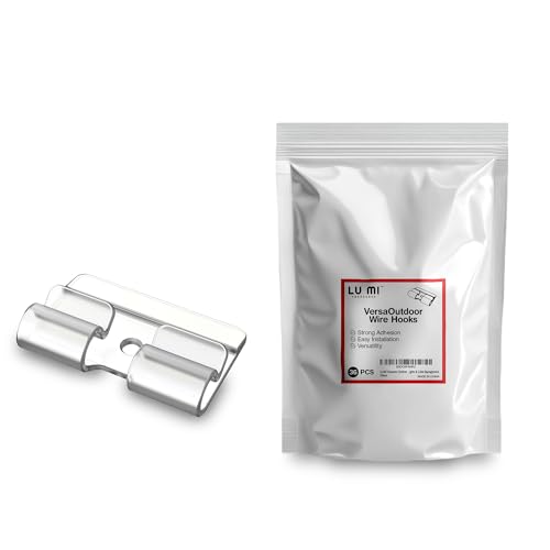 Lu Mi Treasures Outdoor Wire Hooks - 36PCS Heavy Duty Adhesive Cable Clips for Christmas Lighting, Patio Lights Clips with Waterproof and UV-Resistant for Hanging Lights & Cable Management