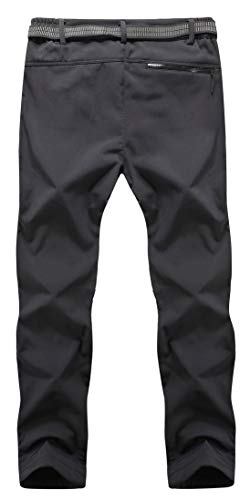 Moerdeng Men's Soft Shell Waterproof Winter Snow Ski Snowboarding Pants Fleece Cargo Hiking Pants #TOP1